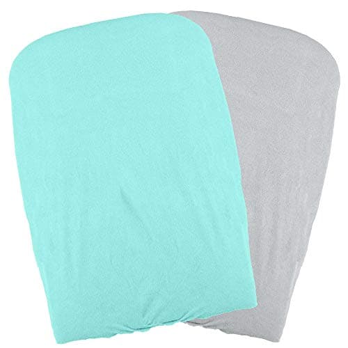DOMIVA Set de 2 Housses de Matelas à Langer Aqua/Perle Vert 2 Unités