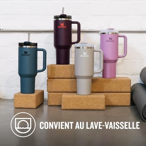 Stanley Quencher H2.0 FlowState Mug Isotherme avec Paille 1.2L - Froid Pendant 11 Heures - Glacé Pendant 48 Heures - Thermos Lavable au Lave-Vaisselle - Gourde Isotherme Sans BPA - Lilac