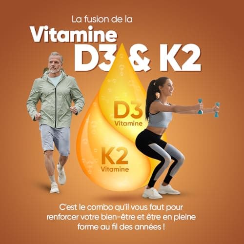 Vitamine D3 K2 MK-7 98% ALL-TRANS Vegan - 240 Micro Comprimés - 1 Comprimé / 2 Jours - Pour Os, Muscles & Système Immunitaire, Vitamine D3 4000 iu + Vitamine K2 MK7, Cholécalciférol + Ménaquinone