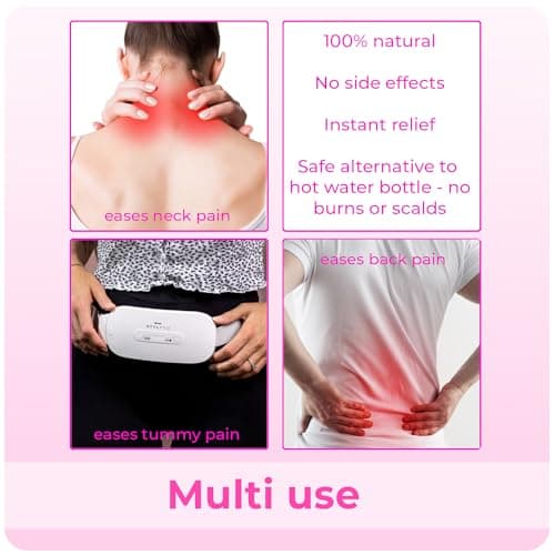STYLPRO Toastie Sucette pour Crampes Menstruelles, Ceinture Menstruelle Chauffante Electrique avec 3 Modes de Chaleur et de Vibration, Rechargeable Appareil Calmant