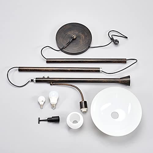 Lindby Lampadaire Elaina (Moderne) en Marron Métal e. a. pour Salon & Salle à manger (à 2 lampes, E27) lampe sur pied de salon lampadaire éclairage indirect