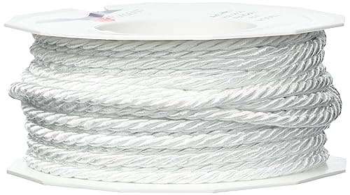 C.E. Pattberg MOSEL Ficelle blanc, 25 m de Cordelette Tissée, Largeur 4 mm, Accessoire pour Décoration, Bricolage, Travaux Manuels et Emballage Cadeau