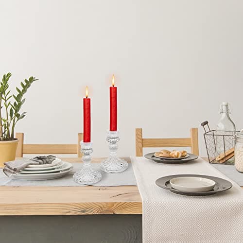 Lot de 4 bougeoirs en verre pour mariage, maison, fête, décoration