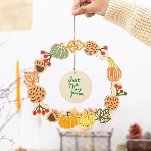 MytaYt 5cm Disque en Bois Rond 50 Pcs Rondins Bois Décoratif Tranche Rondes Tranches de Bois avec Trou pour Décoration de Noël, Peinture, Signature