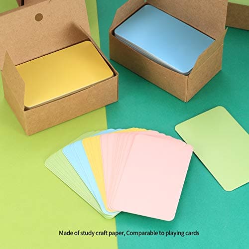 400 Pièces Carte Couleur, Flash Cards, Note Carte-Rose/Vert/Jaune/Bleu