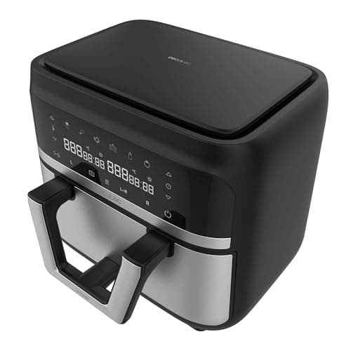 Cecotec Air Fryer Cecofry Dual 9000. Friteuse à Air sans Huile, 9L, 2850W, 6 Modes, Technologie PerfectCook, Design Compact et Panneau Tactile Multifonction