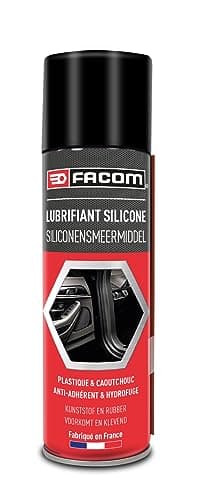 FACOM 006100 Lubrifiant Silicone, spécial Plastique et Caoutchouc, Aerosol 300 ml Tuyau Prolongateur