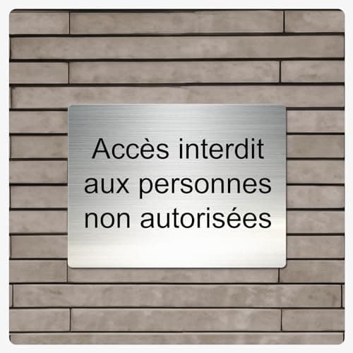 Plaque gravée personnalisée 1 à 4 lignes 20x15cm autocollante Alu Brossé