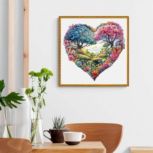 Blumuze Puzzle Bois Adulte, Le Jardin De l'amour Puzzle en Bois Animaux, Puzzles en Bois Animal Unique pour Adulte, Love Garden World Wooden Puzzles 300pcs-L-34 * 32.7cm