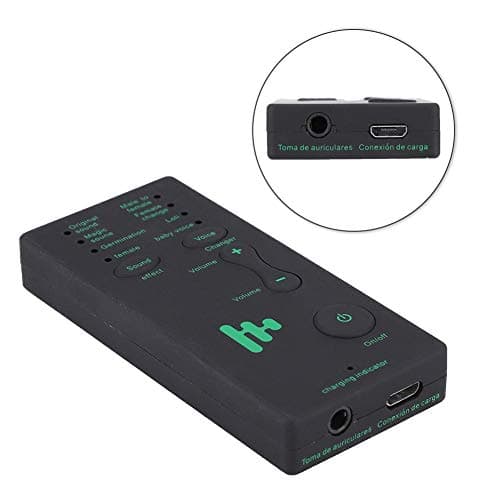 Wendry Mini Changeur De Voix,Carte Son Portable,Plug and Play,4 Effets sonores,4 changements de Voix,en Direct avec changeur de Voix Mini Portable pour PC/Téléphone Portable (Version Anglaise)