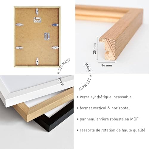 DEHA Design Cadre en bois Fontana, 50x70 cm, Chêne