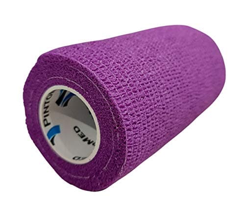 PintoMed - Bandage Cohésif - 3 Bleu + 3 Violet - 6 Rouleaux X 10 cm X 4,5 m Autoadhésif, Sports Bande, Premiers Secours Adhésif, Vet Wrap