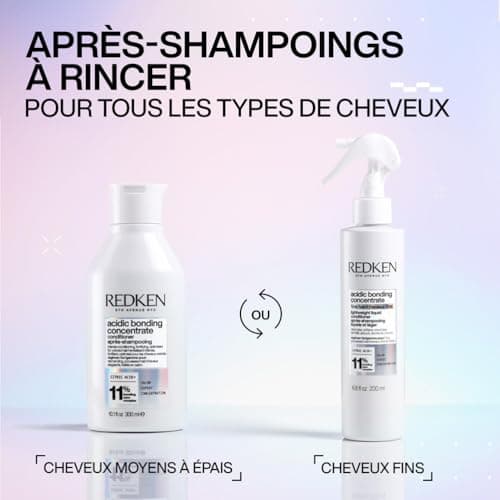 REDKEN - Après-Shampoing Réparation Profonde pour Cheveux Très Abîmés & Secs - Transformation Capillaire Immédiate - Complexe de Soin Bonding À L’Acide Citrique - Acidic Bonding Concentrate - 300ml