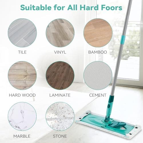 Sgizoku Recharge de tête de mop pour Leifheit Clean Twist/Combi M Micro Duo -Chiffon à Franges 42 x 15cm,moppe Compatible leifheit serpillière,serpillères de Rechange en Microfibre pour Tous Les sols
