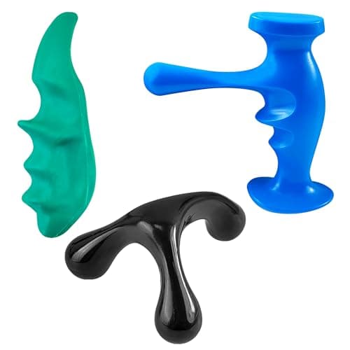 3pcs Set de Massage, Kit de Massage, Outil de Massage Des Tissus Profonds Massage Point Trigger Thérapeute Pouce Points Trigger, Rouleau Visage, pour Le Dos, Cou,Tete,Pieds, Bras et Jambes