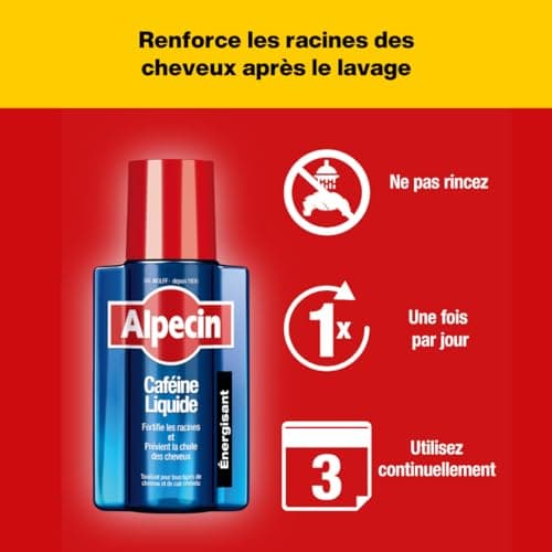 Alpecin Caféine Shampooing C1 250 ml + Alpecin Caféine Liquide 200 ml (shampooing + liquide anti-chute)