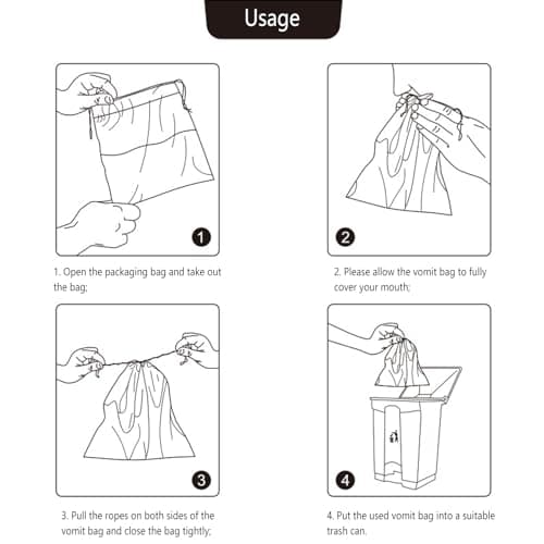 Yueser Sac Vomissement Voiture, 20 Pièces Sac à Vomi étanche Sac Vomi Zéro Odeur Sac a Vomi Voiture Enfant Sac Vomitoire Enceintes Sac de Barf Sac de Vomissement Jetable pour Voiture et Voyage 1500ml