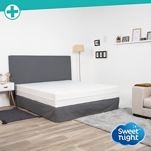 SWEET NIGHT Sweetnight - Housse intégrale Matelas 90x190 cm | Anti-Punaise de lit et Anti-acariens | Rénove Matelas | Fermeture à glissière | sans Traitement Chimique | EP. jusqu'à 25 cm