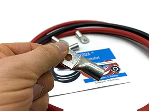 Exoda câble de batterie 70mm2 ensemble 2m rouge noir 4x cosse pour connexions fiables flexible adapté à diverses applications en électrotechnique et plus