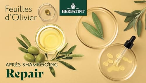 Herbatint Repair Conditioner, Baume Réparateur Bio - 200 ml | Nourrit et Répare les Cheveux Stressés, Secs et Abîmés | 99% Ingrédients Naturels, avec Extraits de Moringa, Olivier, Jojoba et Aloe Vera