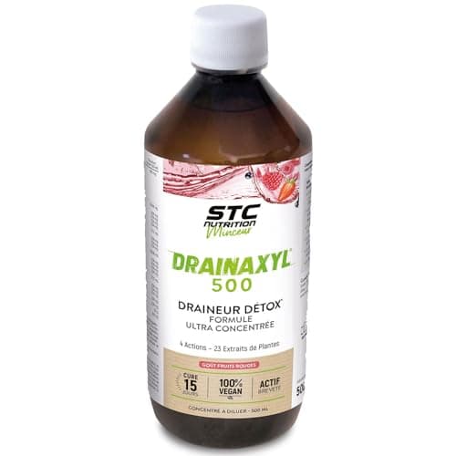 STC NUTRITION - Drainaxyl 500 - Draineur Detox aux extraits de plantes - Formule ultra concentrée - Cure de 15 j - Fruits Rouges - 500 ml