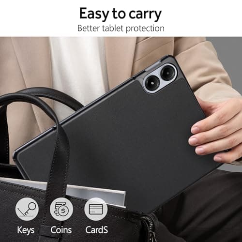 Hianjoo Étui Coque Compatible pour Xiaomi Redmi Pad Pro/Poco Pad 12.1", Ultra Slim PU Housse Cover de Protection avec Fonction Veille/Réveil Automatique Compatible pour Redmi Pad Pro, Noir