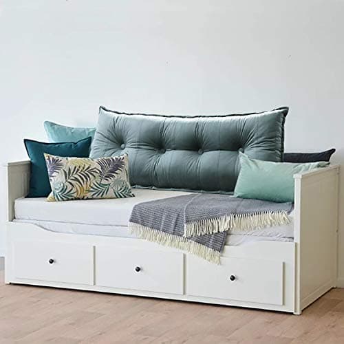 Johnear Coussin de Dossier pour canapé, Cale Dos Plage,Traversin Grand Coussin de Lecture en Velours, Oreiller Triangle Compensé Wedge, Coussin Lombaire, tête de lit, Coussin pour Jambes, Gris 120 cm