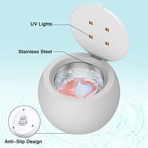 Nettoyeurs ultrasoniques pour prothèses dentaires, gouttières de blanchiment, protège-dents de nuit, tête de brosse à dents, boîte de nettoyage ultrasonique pour tous les appareils dentaires, bijoux