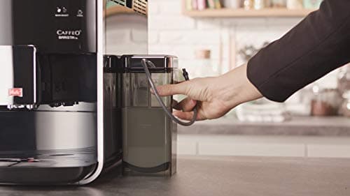 Melitta Barista TS Smart Noire, Machine à Café à Grain avec Broyeur, Connectée, Système One Touch, Double bac à grains, 21 spécialités, Mode 1 à 2 Tasses, Automatique, Écran Couleur TFT, F850-102