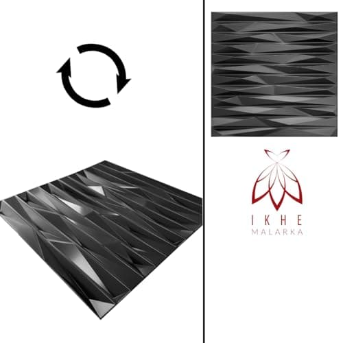 Eurodeco 20 pièces 3D Panneaux muraux & Plafond, 50cm x 50cm en Plastique PVC, Mur 3D, Plafond 3D, revêtement Mural, Salle de Jeux, 5m2 - 1mm d'épaisseur