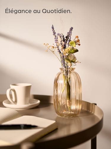 Praknu 6 Petits Vases en Verre Or – Soliflore Vintage – Vase Déco Table