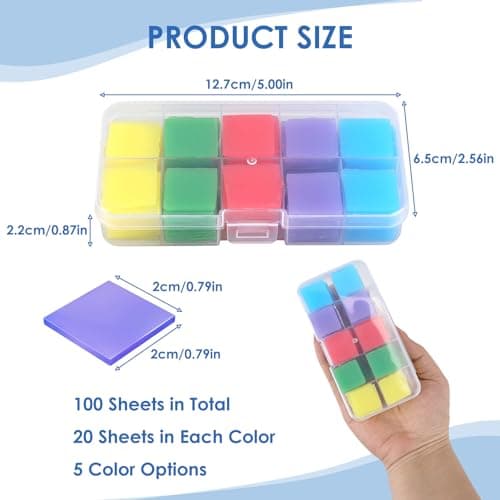 100 Pcs Diamant Peinture Colle Argile, Argile de Colle Diamond Painting Ensemble Multicolore 2x2 cm pour Artisanat DIY, Cire Adhésive Forte pour Peinture au Diamant, Point de Croix et Décoration