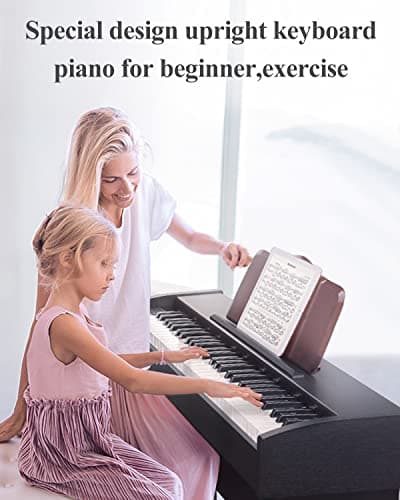 Eastar EK-10S Clavier Piano, 61 touches de taille standard Upright Clavier de Piano numérique pour les débutants avec pédale de sustain et support de livre de musique, cadeau essentiel