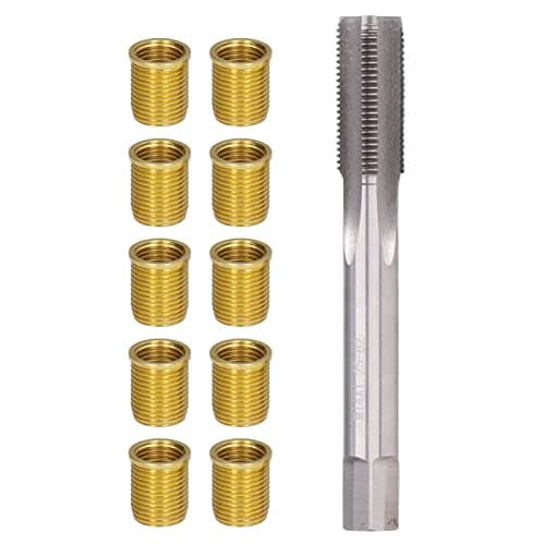 Outil de Réparation de Filetage de Bougie D'allumage, Boulon M12x1,25 et Robinet M14x1,25 Kit de Réparation de Trou Fileté de Bougie D'allumage de Moteur à Essence pour Moteurs à Essence, Générateurs