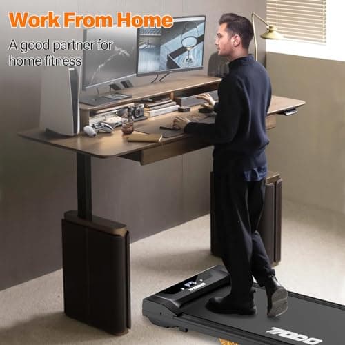 TODO Tapis de Marche, Tapis de Course, Tapis de Marche sous Le Bureau, Vitesse Réglable 1-8 KM/H, Moteur 550W avec Télécommande et écran LCD, Tapis de Course pour la Maison