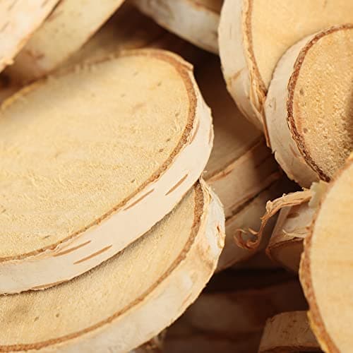 com-four® 1kg décoration à saupoudrer, disques décoratifs en Bois à saupoudrer - copeaux de Bois en Bois Naturel avec écorce - Fournitures Artisanales pour Cadeaux et Pots-pourris