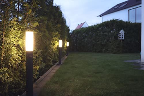 Steinel LED Lampe de chemin GL 65 S Anthracite, détecteur de mouvement 180°, lampe de jardin blanc chaud, allumage en douceur, veilleuse