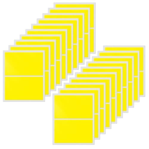 Étiquettes Autocollantes Étanches Jaunes Vinyle 75×50 mm 40 Pièces