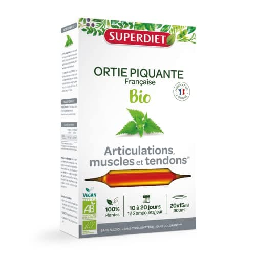SuperDiet Ortie Piquante Bio Richesse minérale 20 ampoules de 15ml soit 300ml