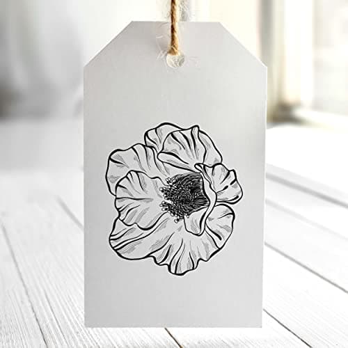 Newstamps Tampon en bois Motif coquelicot Pour la fabrication de cartes, le bricolage, les fleurs, les plantes, le scrapbooking