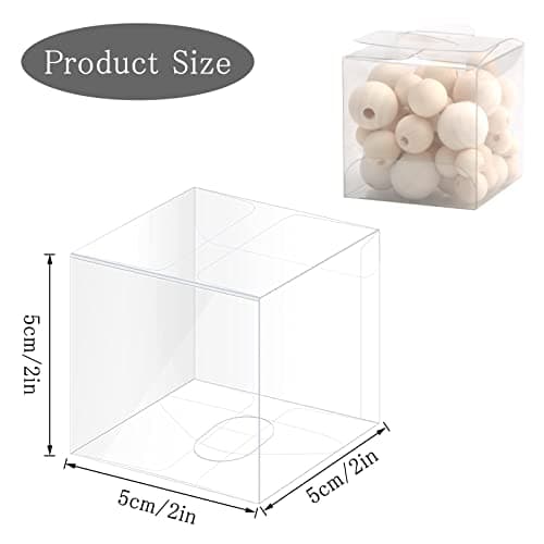 HENGBIRD 50 PCS 5 x 5 x 5 cm Boîte Cadeau Transparente Clear Boîtes de faveur de Mariage Petit Cube Emballage Cadeau Boite Boîtes à Gâteaux Pour le Mariage Boîte de Cotillons, fêtes, anniversaires