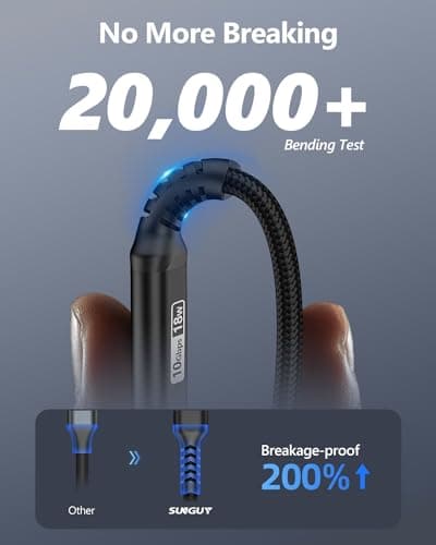 SUNGUY Câble USB C, USB 3.1 Gen 2 vers USB C Câble 0,3 m, 10Gbps 3A Câble USB C charge rapide pour iPhone 15/15 Pro, Galaxy S21, SSD, Android Auto,Galaxy S24-Noir