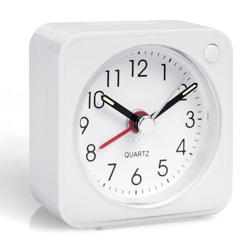 Vicloon Mini Réveils,Réveil Matin à Piles Réveil Enfant with Snooze and Light Reveil Matin à Piles Silencieux sans Tic-tac Réveil Doux pour Maison,Chambre à Coucher,Bureau