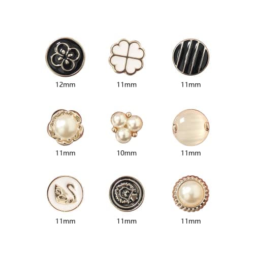 100 Pièces Boutons de Perles de Diamant Faux Boutons de Perle Boutons à Coudre Bouton de Vêtements Boutons de Bijoux Vintage pour Vêtements Costumes Manteaux Chandails-2