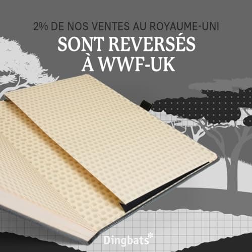 Dingbats* - Faune Carnet de Notes A4 Extra-large Quadrillé - Couverture Rigide, Journal en Cuir PU - Fermeture élastique, Porte-stylo, Marque-page