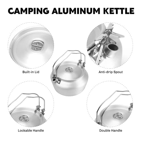 Fire-Maple Nimbus 1.2L Bouilloire Portable en Aluminium pour Camping, Cafetière pour l'extérieur, Bushcraft et l'ultraléger
