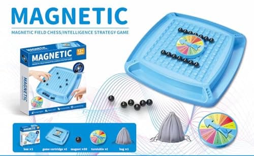 Jeu d'échecs magnétique avec roue de punition, jeu de plateau de table magnétique amusant pour enfants et adultes, jeu de société éducatif pour la fête de famille