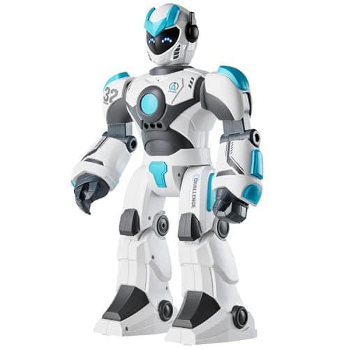 VEVOR Robot Jouet Enfants, 2,4 GHz, Robot RC Intelligent, Télécommande Programmable, Parlant, Chantant, Dansant, Interactif, Gestes, pour Cadeau d'Anniversaire, Noël, Garçons Filles de 6 7 8 10 12 Ans