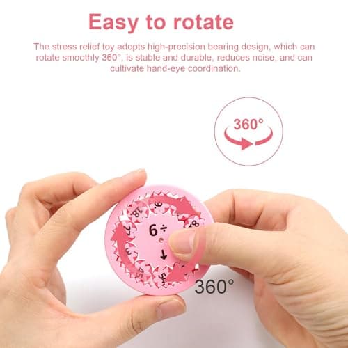 SRJQXH Fidget Spinner Anti Stress 18 Pièces, Spinners Mathématiques Fidget, Orientables à 360°, Jouet Éducatif Fidget Spinners, Mathématique pour Addition, Soustraction, Multiplication et Division