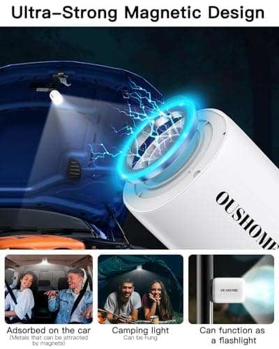 Mini Pompe à Air avec Lumière Réglable à Trois Niveaux, 1600 mAh Pompe Matelas Portable avec Anneau Magnétique, Pompe à Vide pour Lit Flottant Anneau de Natation Jouet Gonflable, Pompe de Camping